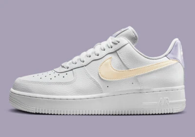 Nike Air Force 1 Low Women ® ( UK Sizes: 5 & 6 ) Coconut Milk / Oxygen Purple