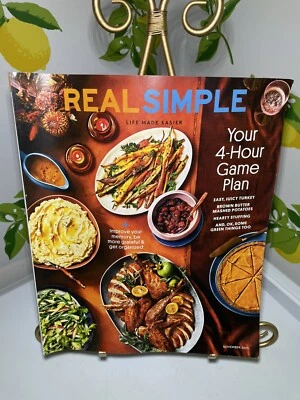 Real Simple November 2023 Magazine 4-Hour Game Plan Turkey Potatoes Thanksgiving - Image 1 of 2