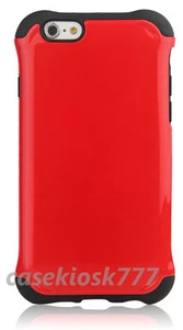 Für iPhone 6 4,7 Zoll 4,7" Rot Hülle Cover Doppellagig Hybrid Stoßfest  - Bild 1 von 3