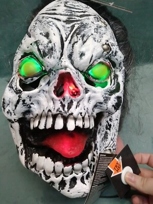NWT Light Up Zombie Skull Unisex Mask. One Size Fits All  - Image 1 of 4