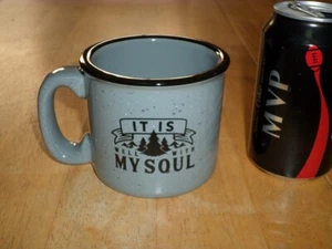 "IT IS WELL WITH MY SOUL" [CAMP STYLE CUP=THICK WALLED] Ceramic Coffee Mug, VINT - Picture 1 of 8