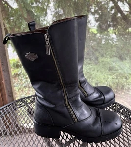 👢  Harley-Davidson Size 9.5  Black Noir Hannah Women's Boots 👢  - Picture 1 of 24