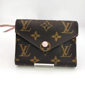 Louis Vuitton Victorine Wallet Monogram M62360 Trifold Rose Bifold Purse Auth - Picture 1 of 18