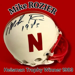 MINICASCO MIKE ROZIER AUTOGRAFIADO FIRMADO NEBRASKA CORNHUSKERS con certificado de autenticidad - Imagen 1 de 7