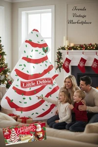 Gemmy Little Debbie Árbol de Navidad Pastel Aire Soplado Patio Iluminar 4.5 Pies Nuevo en Caja - Imagen 1 de 4