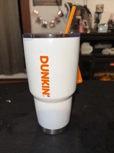 Dunkin’ 2024 Collection Edelstahl Becher Isolator/Tumbler 28 Oz Orange - Bild 1 von 4