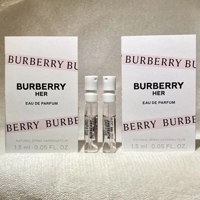 2 ШТ. BURBERRY HER ПАРФЮМИРОВАННАЯ ВОДА EDP ОБРАЗЦЫ СОВЕРШЕННО НОВЫЙ - Изображение 1 из 2