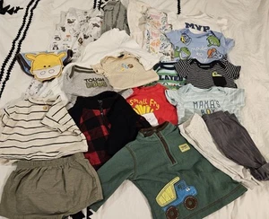 Baby Boy Size 0-3 month Clothing lot 19 pieces all brands carters, ect. - Picture 1 of 9