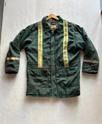 Big Bill Flame Resistant Clothes Quilt Lined Winter FR Parka Hi Vis Reflective - Image 1 of 4