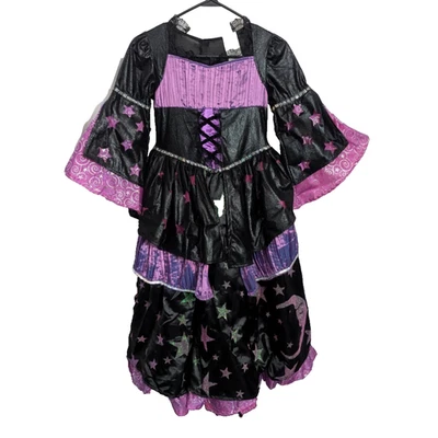 Vestido de bruja negro púrpura brillante marca Target disfraz de Halloween para niños L 10-12 Foto 1 de 4