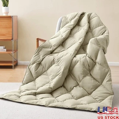 Edredón de plumas ligero suave acogedor diseño sin cambios lavable a máquina EE. UU. Foto 1 de 4