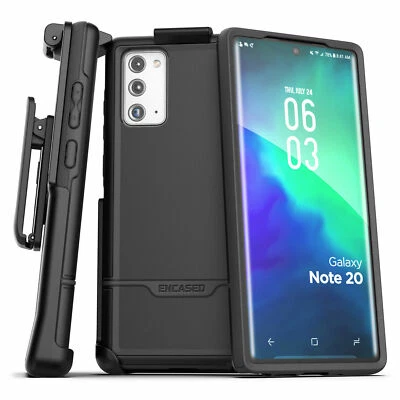 For Samsung Galaxy Note 20 / Ultra Belt Clip Holster Case Rugged Cover Black - Image 1 of 2