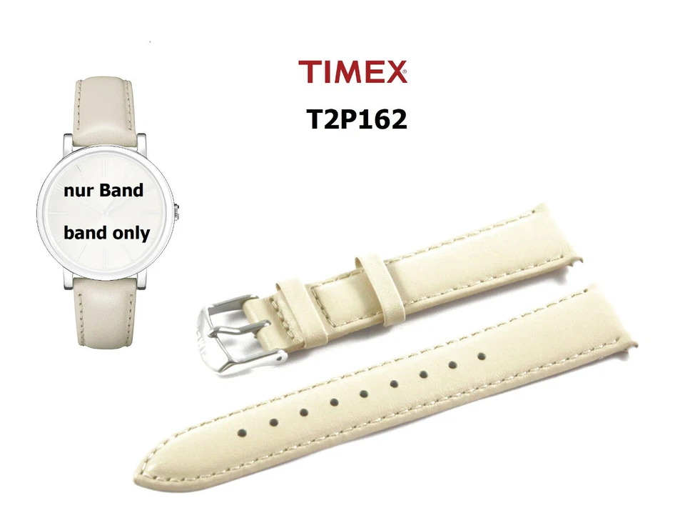 Timex Weekender Color Argento Beige Cinturino Pelle Orologio con Quadrante in