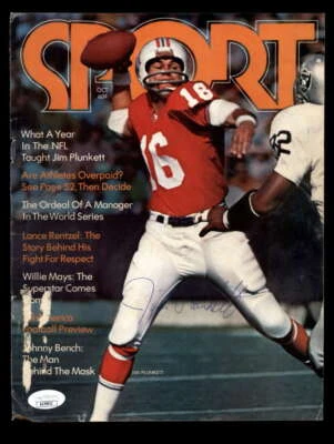 Jim Plunkett JSA Autograph Vintage Signed Sport Magazine Cover Patriots - Image 1 of 2