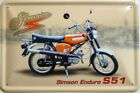 Blechschild Simson S51 Enduro Motorrad Moped Biker DDR 30x20 cm - 094