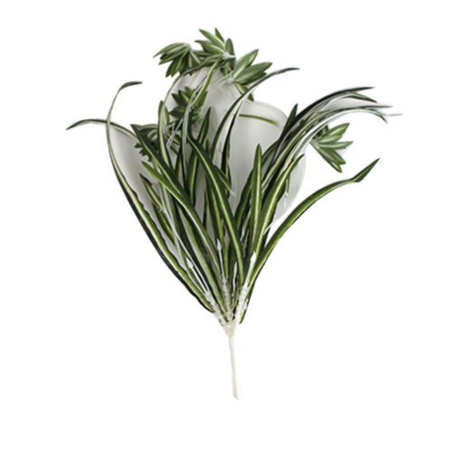 2 Pcs Faux Plants Artificial Bassinet Wedding Decore Chlorophytum