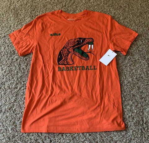 NEW Nike x LeBron FAMU FLorida A&M Mascot T-Shirt Top Mens Size Medium Cover