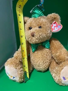 TY Beanie Baby - HAPPY BIRTHDAY the Bear (w/Bow Tie & Hat) - MWMTs - Picture 1 of 2