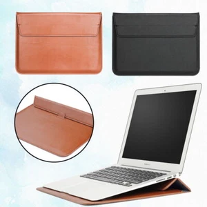 For HP ENVY EliteBook Chromebook Pavilion- PU Leather Laptop Bag Stand Case - Picture 1 of 9