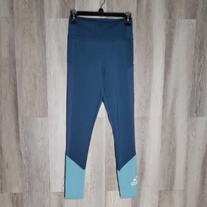 Adidas Womens Small Aeroready Primegreen Leggings Colorblock Workout Athletic - Picture 1 of 9