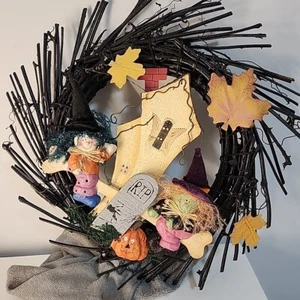 Halloween Wreath For Front Door - Picture 1 of 17