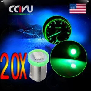 20PCS Green 1-5050-SMD LED Bulb Ba9s Instrument Dash Light Gauge Lamp For Ford - Picture 1 of 6