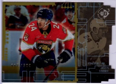2023-24 UD Extended Series Justin Sourdif Gold UD3 Rookie Card # UD3-21 - Image 1 of 2