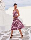 Boden Riviera Linen Cotton Blend Dress Ww242  Uk 14P. Summer Dress.