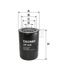 FILTRON oil filter screw-on filter for Mitsubishi Pajero IV 3.2 DI-D 4WD OP 636