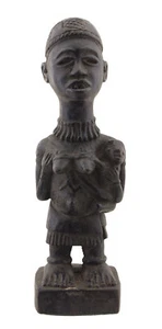Statuette maternité - Fétiche Ibo - Nigéria - Art Africain primitif #16637 - Picture 1 of 5