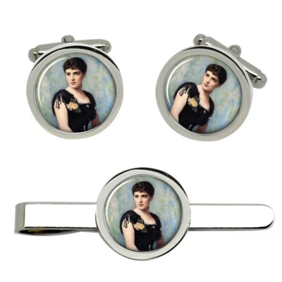 Damen Randolph Churchill Manschettenknöpfe Und Krawatte Clip Set - Bild 1 von 4