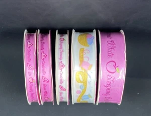 2002 Disney Home Princess Collection Ribbon Lot of 5 Vintage Rolls FREE S/H - Picture 1 of 4