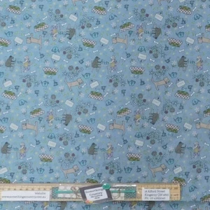 Tela de coser para acolchado de patchwork buen niño gatito azul 50x55 cm primera calidad - Imagen 1 de 2