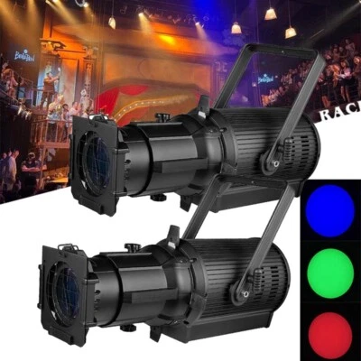 2pcs 300W Led Profile Spot Light 26° Rgbw Leko Ellipsoidal Spotlight For Theater - Image 1 of 4