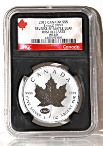 2015 S $5 Canada Maple Leaf E=mc2 Privy Reverse Proof PF69 - First Releases - Picture 1 of 3