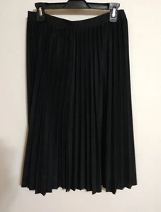 Shein Pleated Skirt Size XL Black, Swing Cocktail Goth Classy EUC - Picture 1 of 6