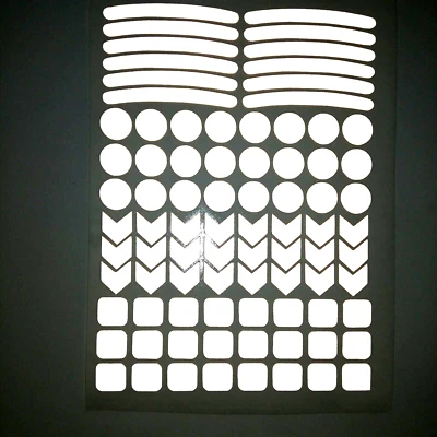 ORALITE 84 x Reflektor Aufkleber Folie Band Streifen silber selbstklebend Reflexfolie