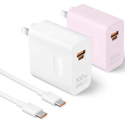 Cable cargador de pared USB doble HUAWEI SuperCharge Max 100W/66W para Mate 60 50 Pro Foto 1 de 4