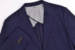 BONOBOS Slim Fit Mens Blazer Sport Coat 2-Button Jacket 40R Cotton Navy - Picture 1 of 13