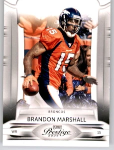 Tarjeta base Prestige Brandon Marshall 2009 NFL PWE Broncos #32 - Imagen 1 de 2