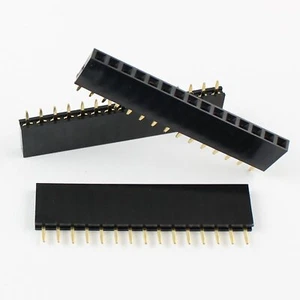 5Pcs 2.54mm Pitch 1x15 Pin 15 Pin Female Single Row Straight Header Strip - Imagen 1 de 5