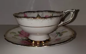 Vintage Royal Stafford Berkeley Rose Tea Cup and Saucer. Fine Bone China PC14 - Picture 1 of 11
