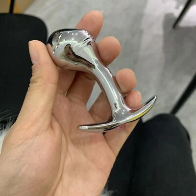 Masajeador de próstata anal con tapón de glúteos de metal de acero para hombres mujeres Foto 1 de 4
