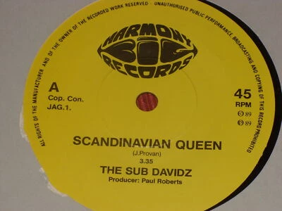 The Sub Davidz:   Scandinavian Queen    UK  NM   7" - Imagem 1 de 2