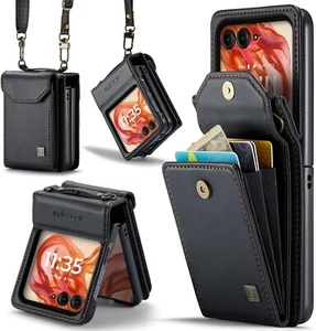 For Motorola Razr 2024 Case with Leather Strap and Shockproof Protective Cover - Picture 1 of 6