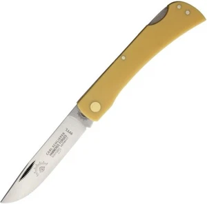 GERMAN EYE BRAND Cutlery - #GE99YL {LARGE} CLODBUSTER - LOCKBACK YELLOW HANDLES - Picture 1 of 2