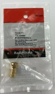Twist-On TV Coax F Connector RadioShack 278-0229 - Picture 1 of 2