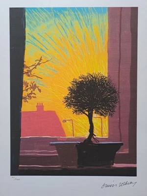 David Hockney Signed - Window at Sunset - Certificate - Изображение 1 из 4
