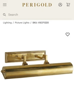 Perigold Dean 24” Picture Light, Natural Brass - Image 1 of 4