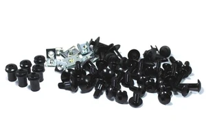 for Suzuki GSX-R750 2004-2005 Black Aluminium Fairing Screen Bolts Clips K4 K5 - Bild 1 von 7